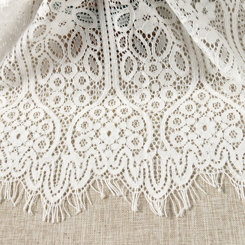 Lace Trim Cutwork Dress Lace Fabric for Women's Wear Wholesale Supplie 6